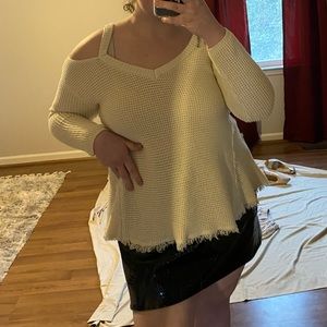 Open Shoulder Sweater